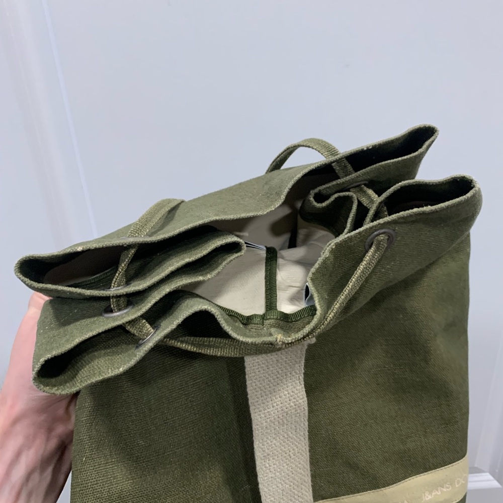 J&ANS Dolce & Gabbana Army Green Duffel Bag Drawstring Travel Bag Oversized Rare - Picture 16 of 16